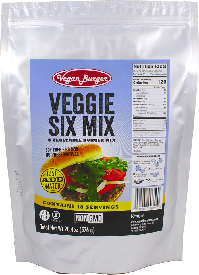 Vegan Burger - Veggie Six (18-serving bag)