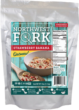 Strawberry Banana Oatmeal Individual Package NorthWest Fork 