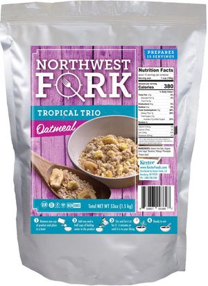 Tropical Trio Oatmeal Individual Package NorthWest Fork 